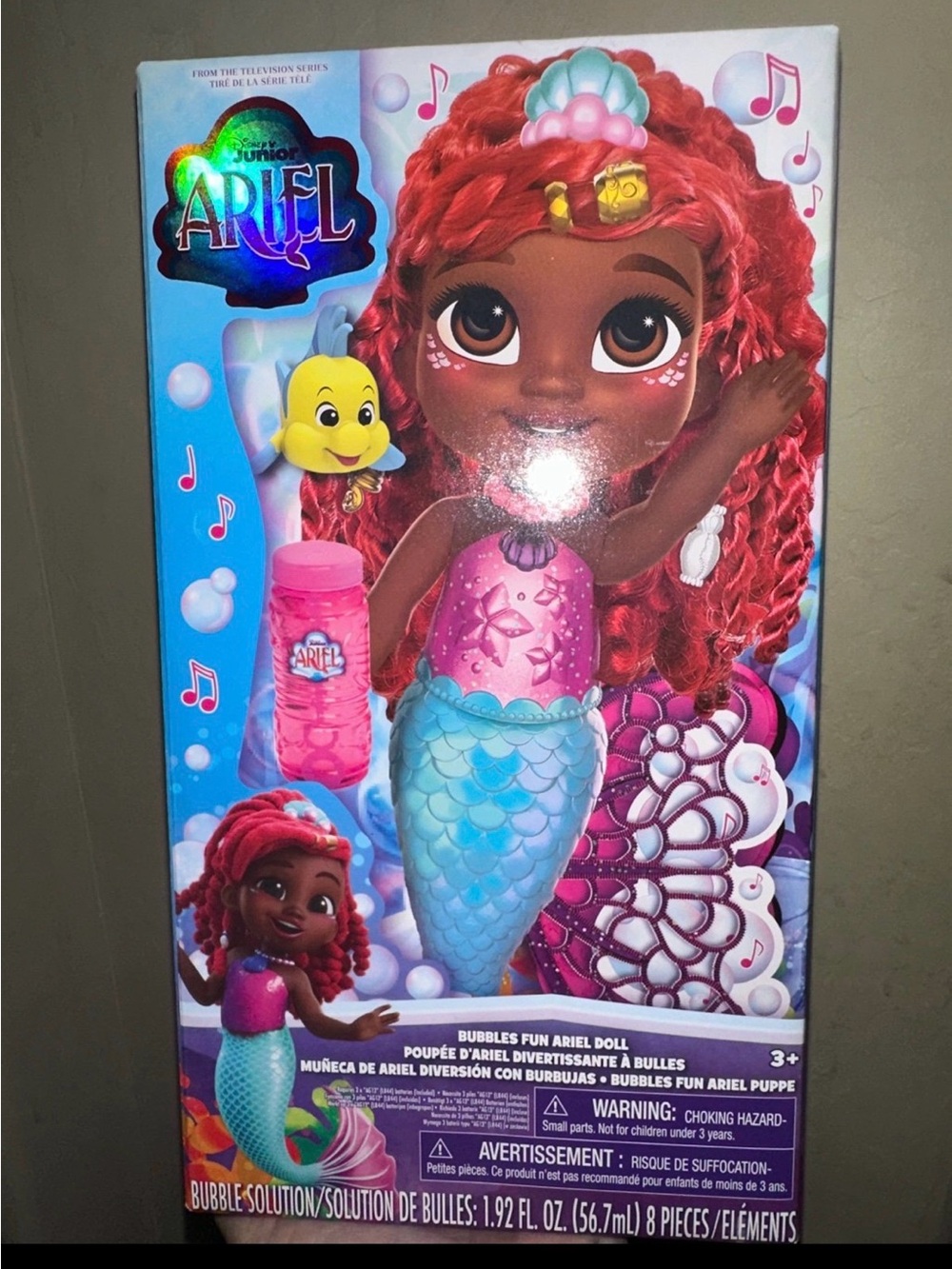 Disney Ariel Bubble Mermaid Doll - Pink Hair & Blue Tail